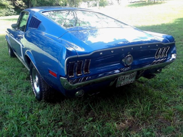 1968 Acapulco Blue Ford Mustang Fastback