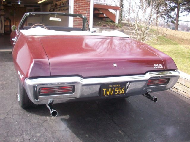 1968 Flambeau Burgundy - N Pontiac GTO Convertible
