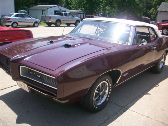 1968 Flambeau Burgundy - N Pontiac GTO Convertible