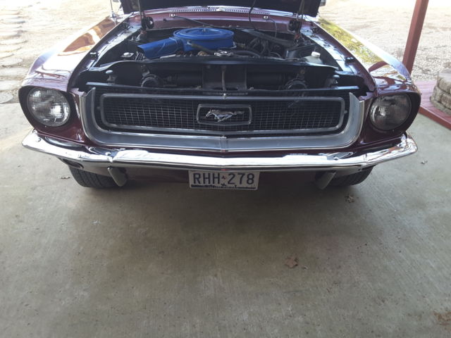 1968 Maroon Ford Mustang Coupe