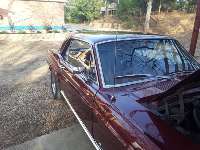 1968 Maroon Ford Mustang Coupe