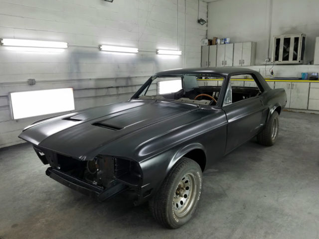1968 Primed Black Ford Mustang Coupe