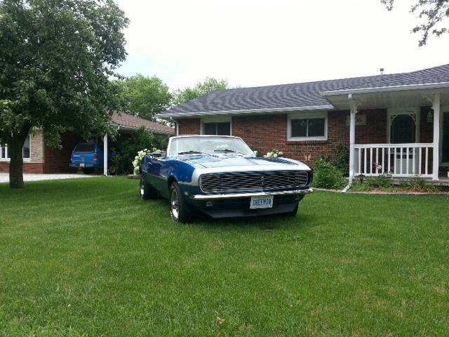 1968 Blue Chevrolet Camaro Convertible