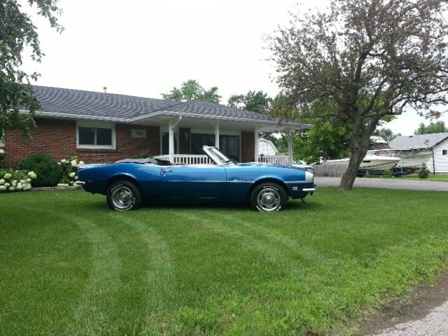 1968 Blue Chevrolet Camaro Convertible