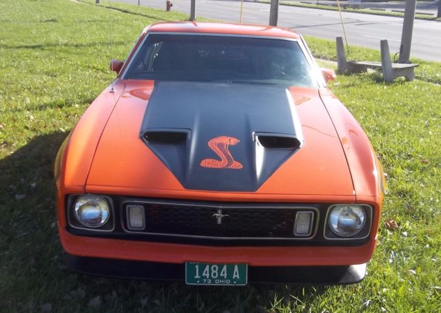 1973 Orange Ford Mustang