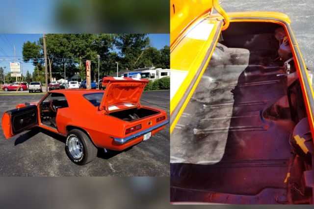 1969 Orange Chevrolet Camaro Coupe