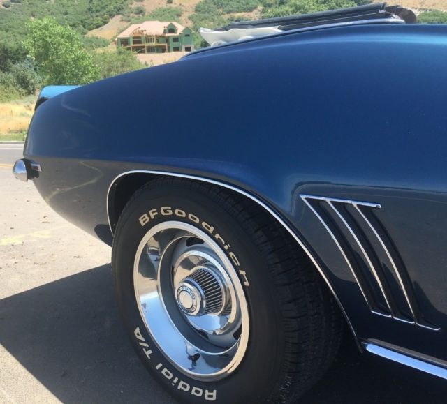 1969 Blue Chevrolet Camaro Convertible