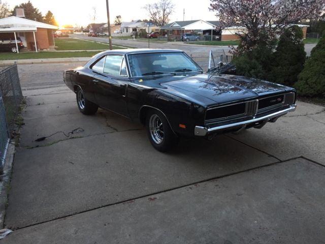 1969 Black Dodge Charger Coupe