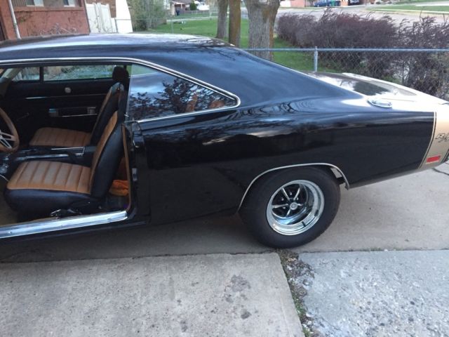 1969 Black Dodge Charger Coupe