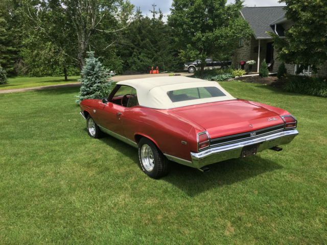1969 Burgundy Chevrolet Chevelle Convertible