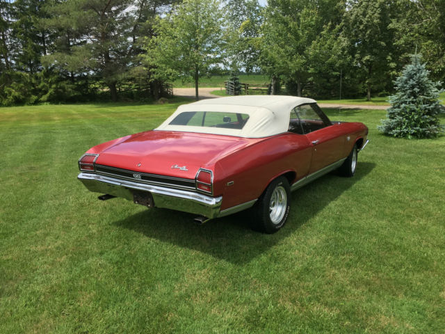 1969 Burgundy Chevrolet Chevelle Convertible