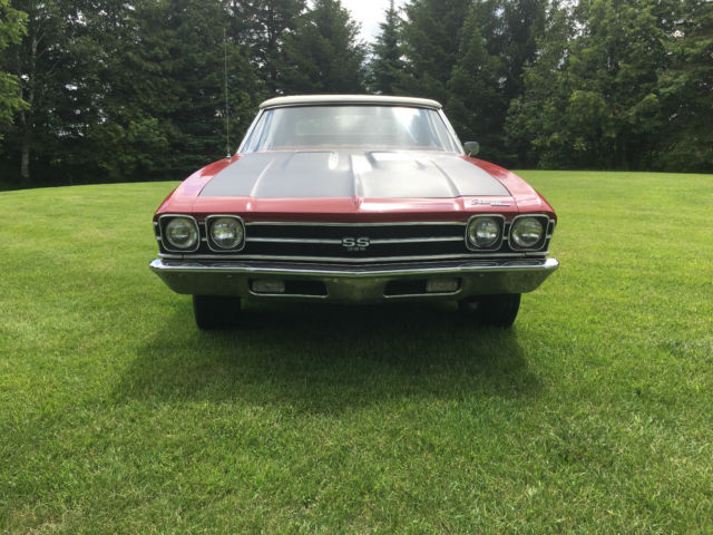 1969 Burgundy Chevrolet Chevelle Convertible