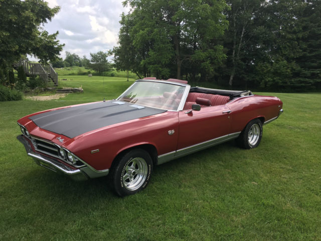 1969 Burgundy Chevrolet Chevelle Convertible