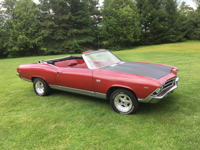 1969 Burgundy Chevrolet Chevelle Convertible