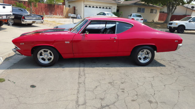 1969 red/black Chevrolet Chevelle Coupe