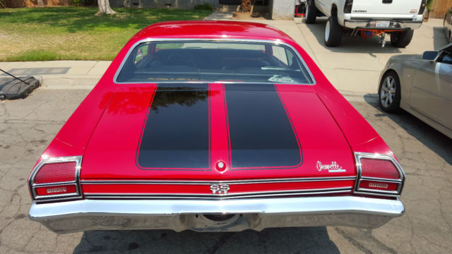 1969 red/black Chevrolet Chevelle Coupe