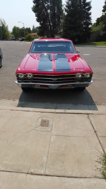 1969 red/black Chevrolet Chevelle Coupe