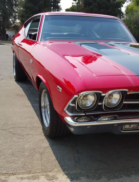 1969 red/black Chevrolet Chevelle Coupe