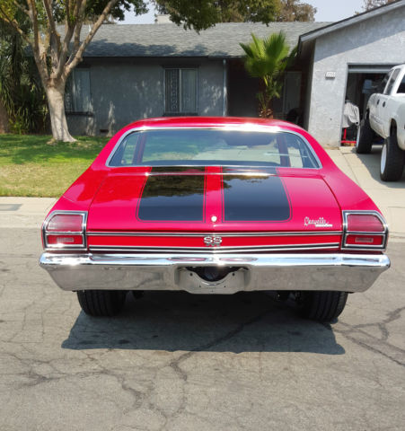 1969 red/black Chevrolet Chevelle Coupe