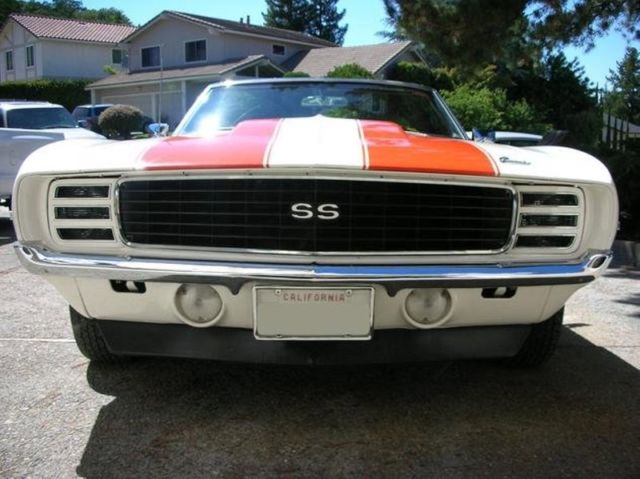 1969 Orange Chevrolet Camaro Convertible