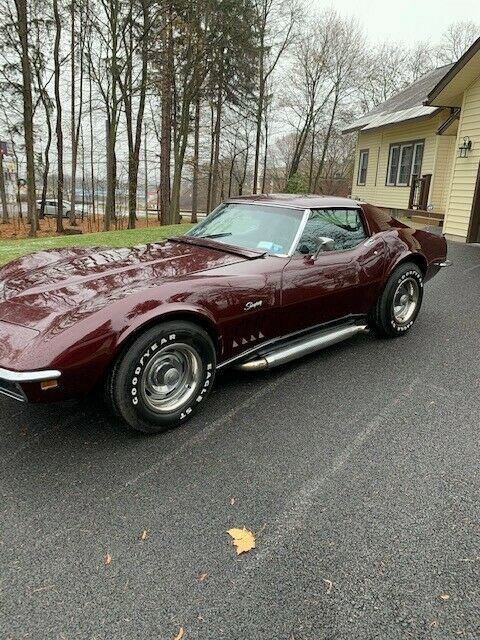 1969 Burgundy Chevrolet Corvette T Top