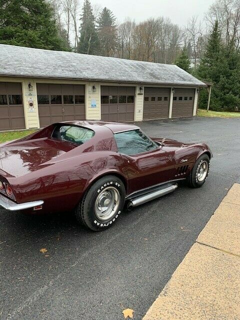 1969 Burgundy Chevrolet Corvette T Top