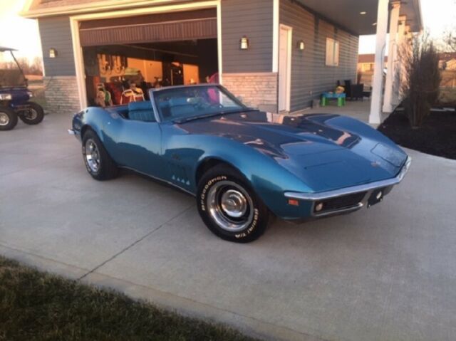 1969 Blue Chevrolet Corvette Convertible
