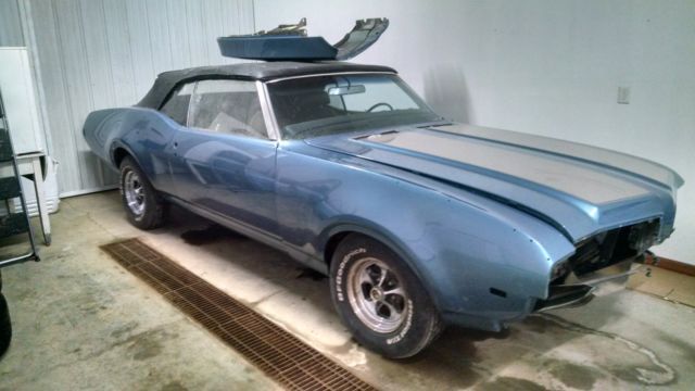 1969 Blue Oldsmobile Cutlass Convertible