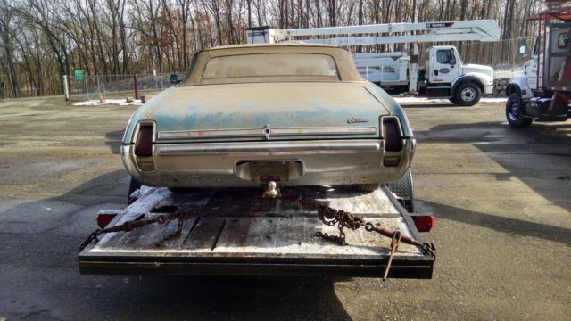 1969 Blue Oldsmobile Cutlass Convertible
