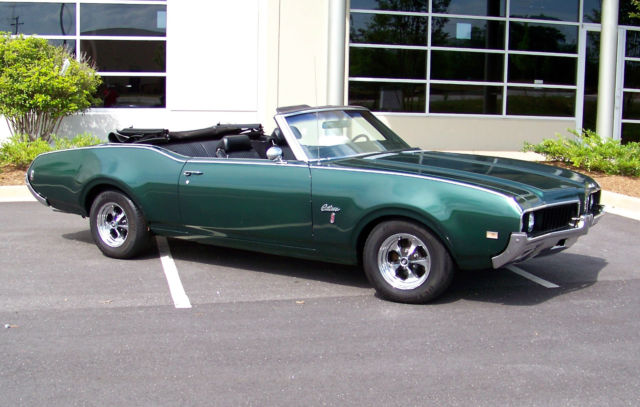 1969 Green Oldsmobile Cutlass Convertible