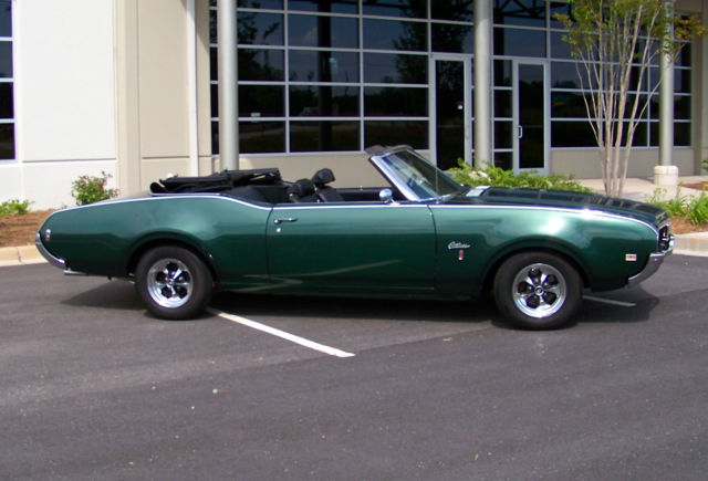 1969 Green Oldsmobile Cutlass Convertible