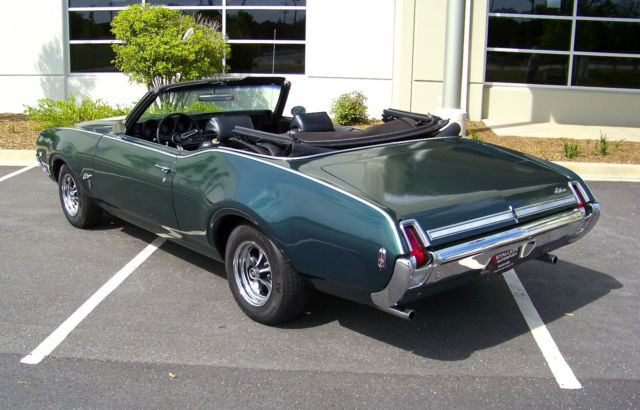 1969 Green Oldsmobile Cutlass Convertible