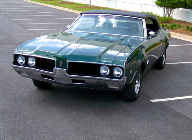 1969 Green Oldsmobile Cutlass Convertible