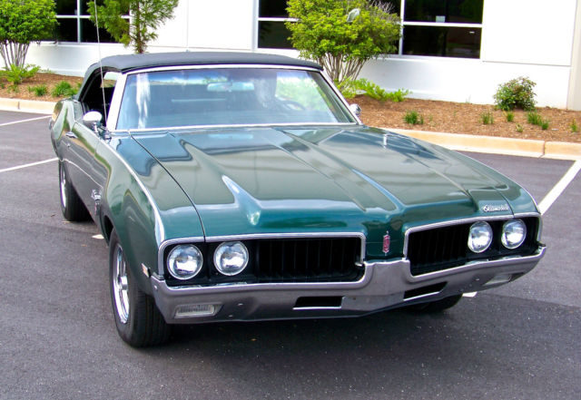 1969 Green Oldsmobile Cutlass Convertible