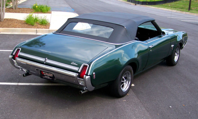 1969 Green Oldsmobile Cutlass Convertible