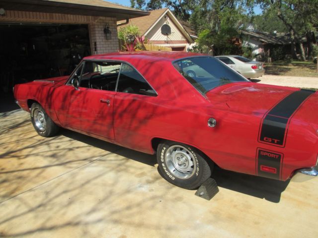 1969 Red Dodge Dart Sedan