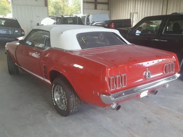 1969 Red Ford Mustang Convertible
