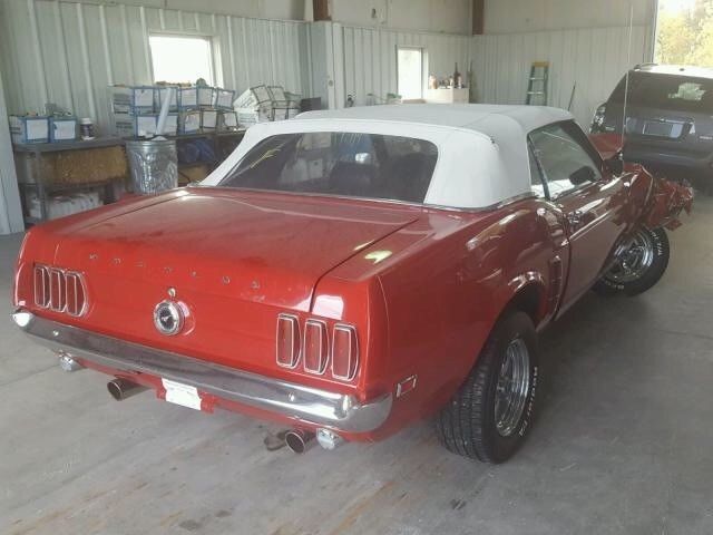 1969 Red Ford Mustang Convertible