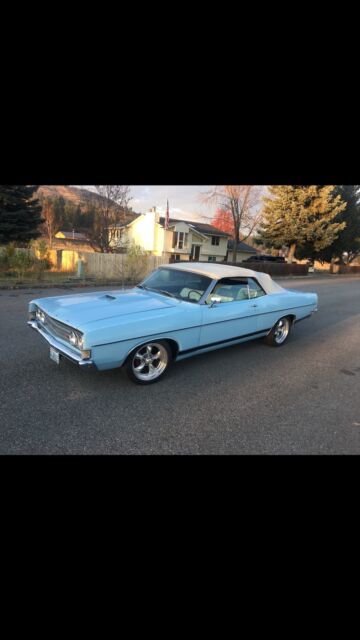 1969 Blue Ford Torino Convertible