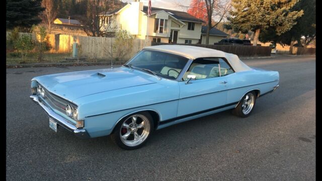 1969 Blue Ford Torino Convertible