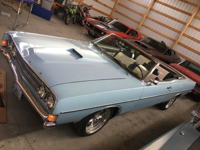 1969 Blue Ford Torino Convertible