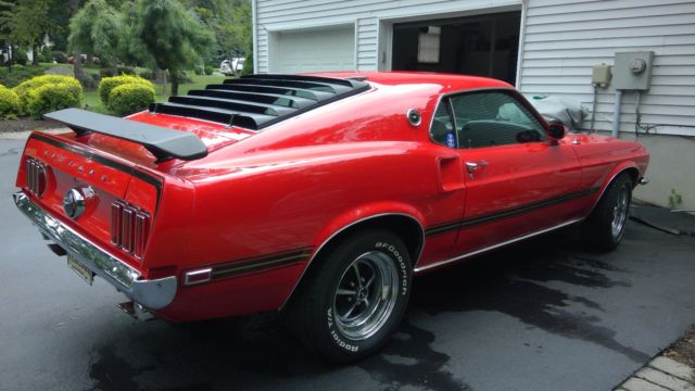 1969 Red Ford Mustang Fastback