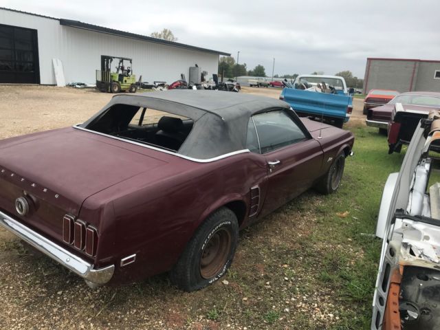 1969 royal maroon Ford Mustang