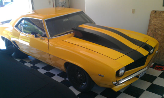 1969 Yellow with black stripes Chevrolet Camaro