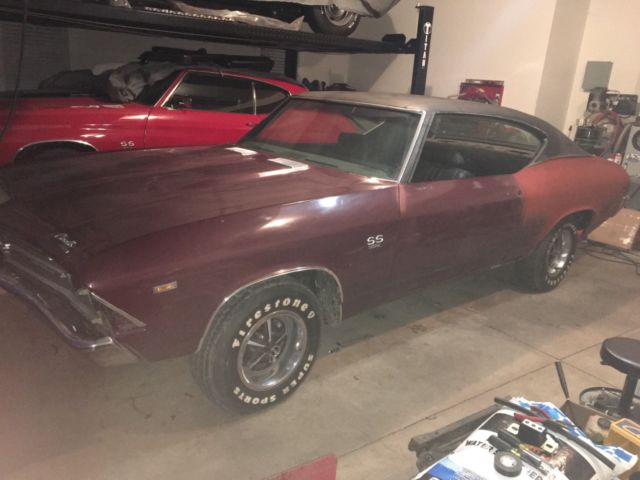 1969 Burgundy Chevrolet Chevelle Coupe