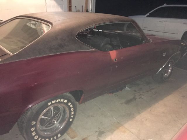 1969 Burgundy Chevrolet Chevelle Coupe