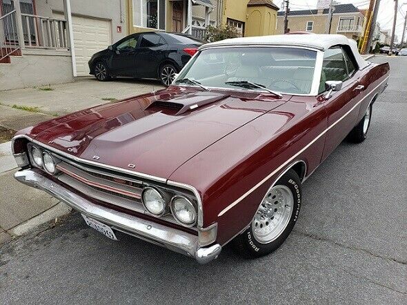 1969 Maroon Ford Torino Convertible
