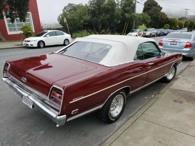 1969 Maroon Ford Torino Convertible