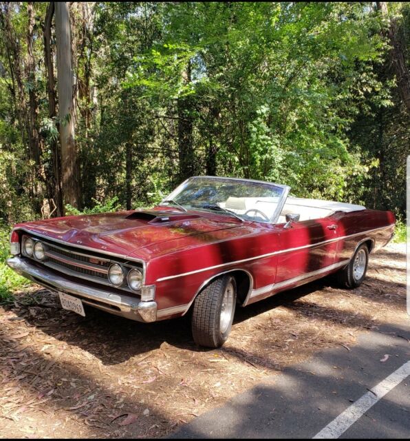 1969 Maroon Ford Torino Convertible