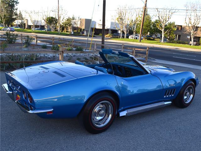 1969 Blue Chevrolet Corvette --